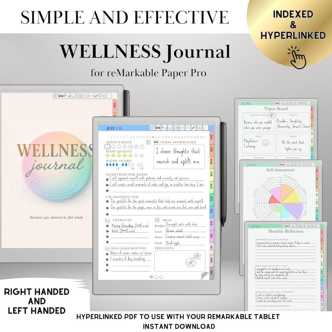 Self Care Journal for Remarkable Paper Pro Wellness Planner Remarkable ...