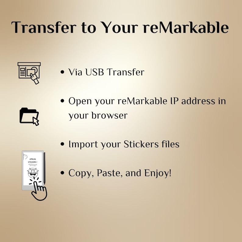 Ready-to-use Emojis Stickers for Remarkable Paper Pro Move Copy Paste ...