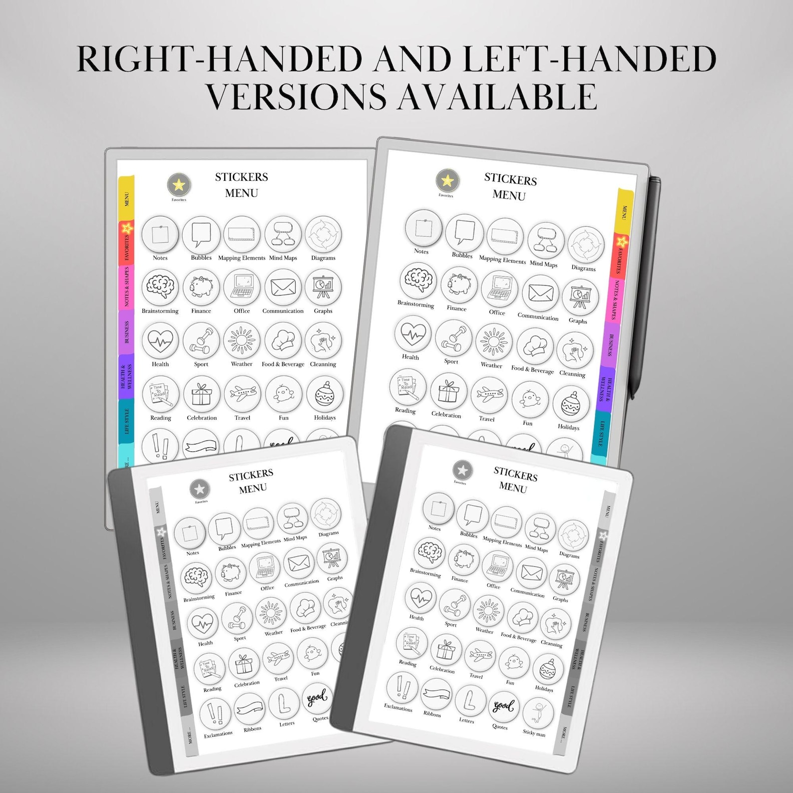 Color Stickers for Remarkable Paper Pro and Remarkable 2 Ready-to-use ...