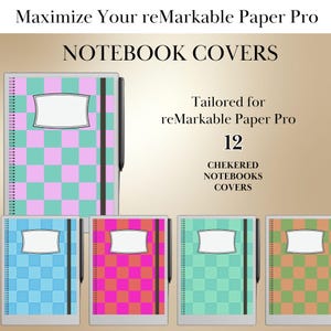 Covers for reMarkable Paper Pro Template Colored Notebook Cover Pages Digital Notebook Bundle für reMarkable Notebook e-ink digitale Cover
