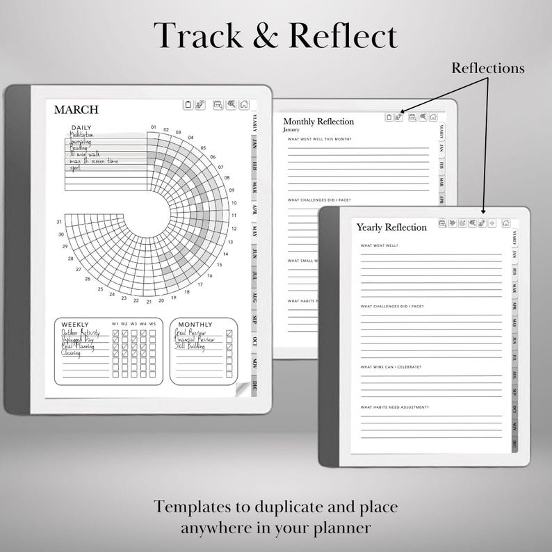 Kindle Scribe Habit Tracker Template Hyperlinked PDF | Kindle Scribe ...