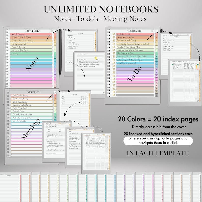 Mega Bundle for Remarkable Paper Pro | 130+ Templates: 2027 Planner ...