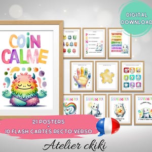 Pack Coin Calme、Posters Décor de Classe、Gestion des Émotion、Régulation des Émotion、Apprentissage Social et Émotionnel