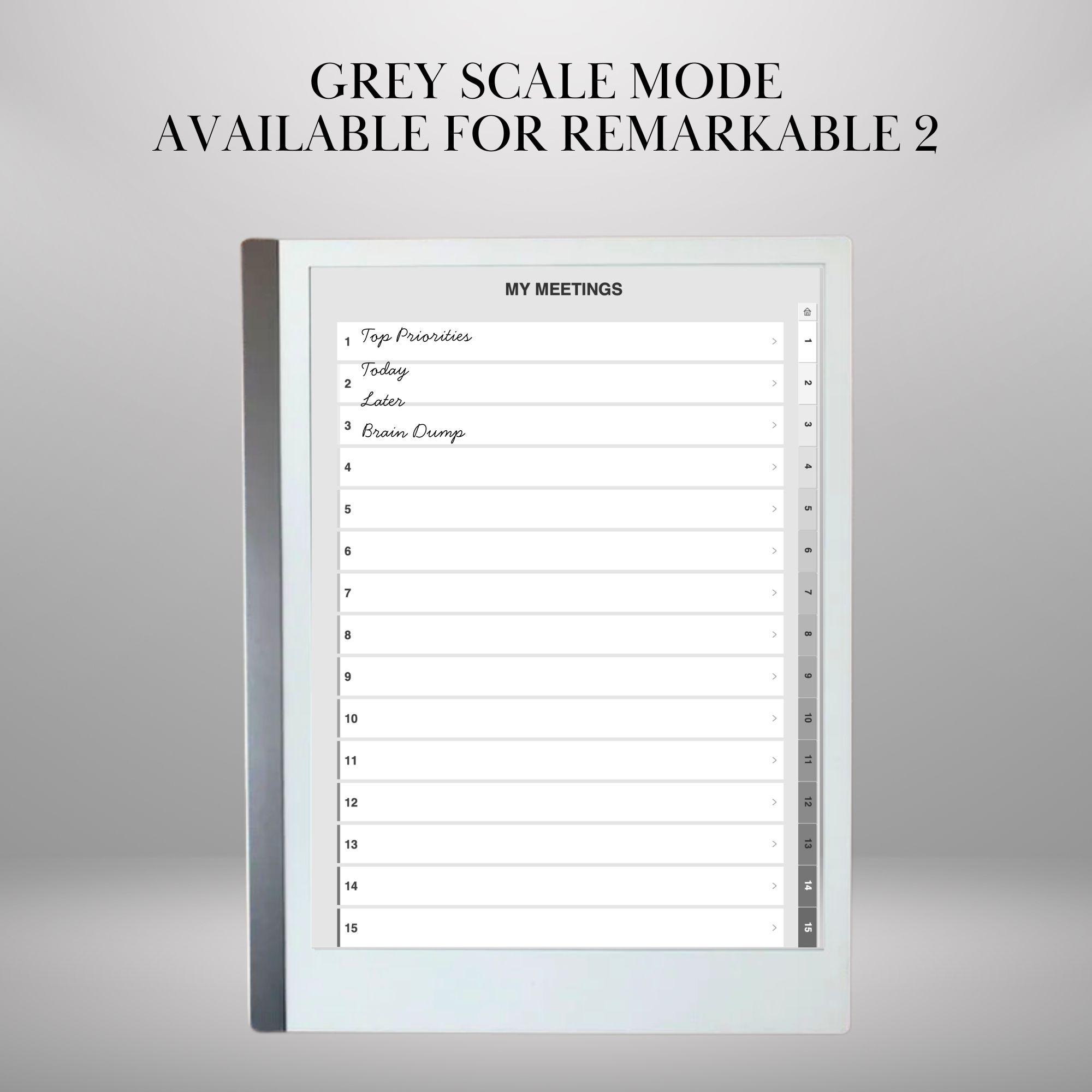 Creators Note Example Meeting Notes Template Creator for Remarkable Paper Pro Move, Rm2 ...