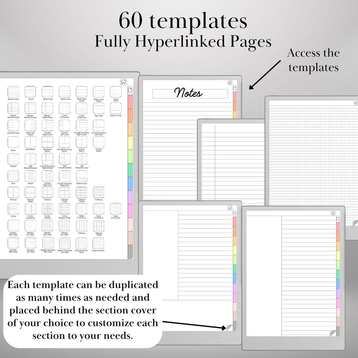 Customizable Notebook Template for Remarkable Paper Pro Templates ...