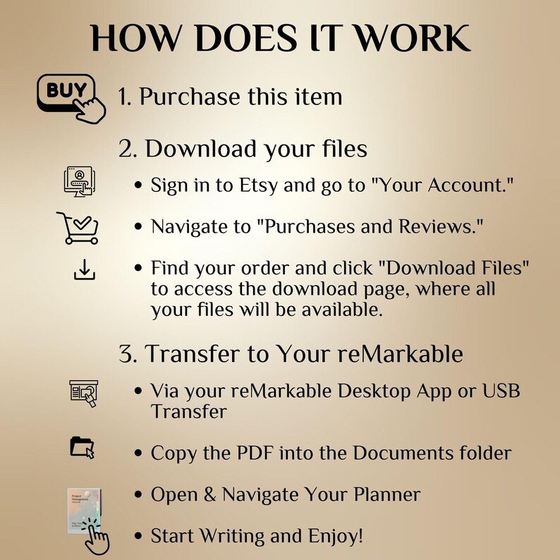 Project Planner for Remarkable 2 & Paper Pro Hyperlinked Template Agile ...