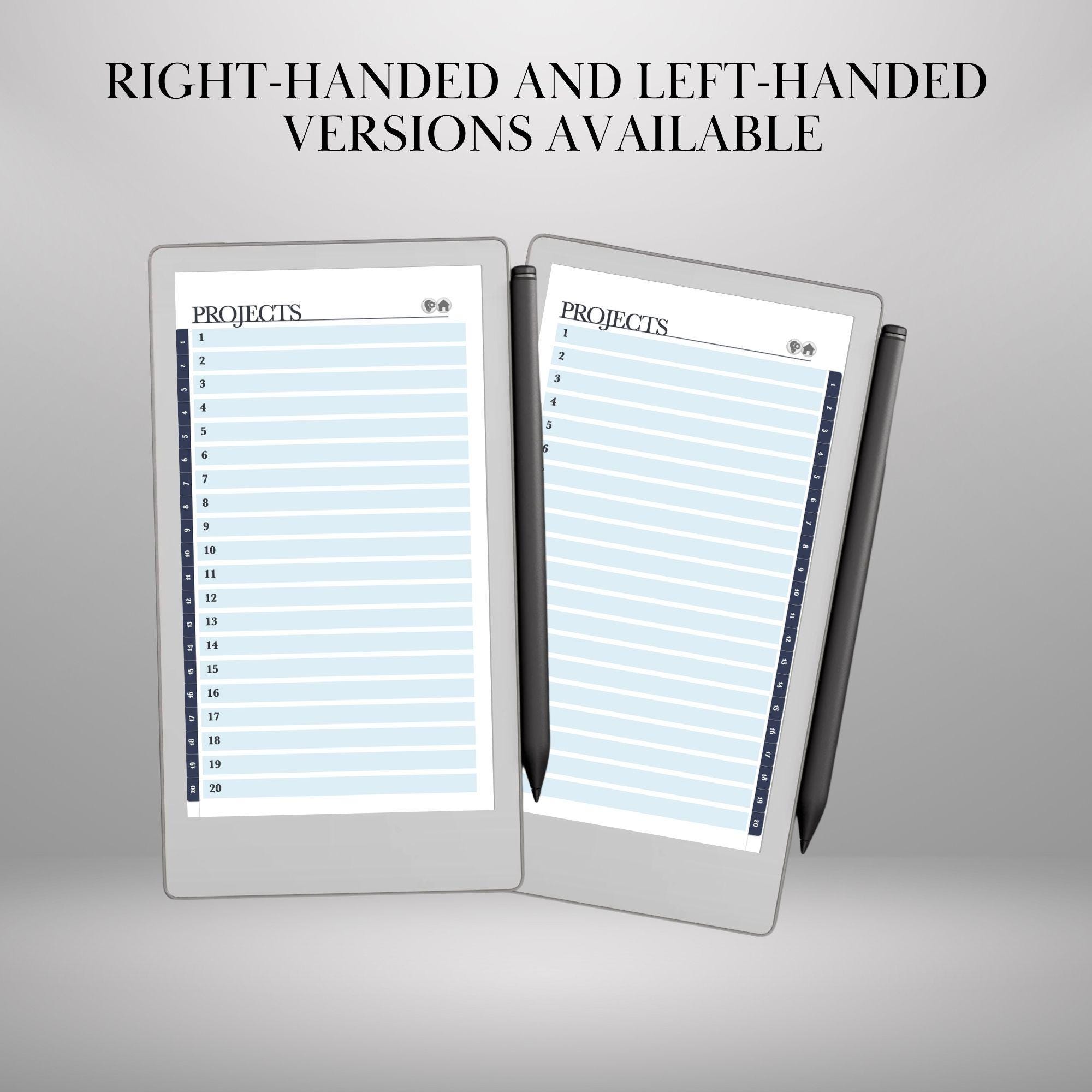 Project Management Planner for Remarkable Paper Pro Move: Hyperlinked ...