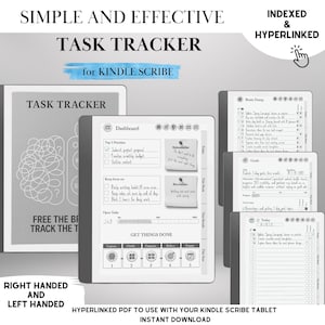 Kindle Scribe Task Planner GTD Template | Hyperlinked Productivity PDF | To-Do List, Brain Dump, Project Tracker | Kindle Scribe Organizer