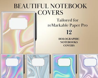 Notebook Cover for reMarkable Paper Pro Template Colored Notebook Cover Pages Digital Notebook Bundle for reMarkable Notebook Cover e-ink