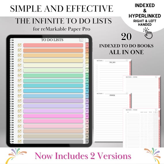 Digital To-Do List Notebook: Hyperlinked PDF Planner for Goodnotes, Notability, Noteshelf