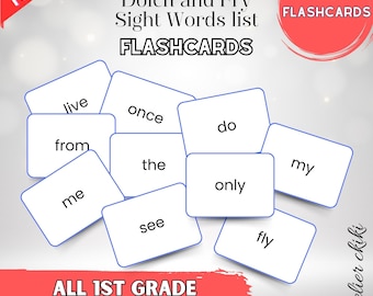 First Grade Sight Word Flashcards Bundle | Dolch and Fry Words | 36 Weeks Progressive Learning Plan | 1st Grade | High Frequency Word