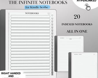 Kindle Scribe Templates Notebook | Kindle Scribe Insert | Hyperlinked PDF Minimalist Digital Notebook with Tabs | eInk Notes Organizer