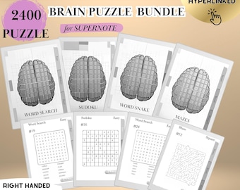 Supernote Puzzle Bundle: 2400 Denkspiele, Sudoku, Wortsuche (Digitaler Download)