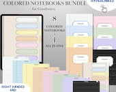 Goodnotes Digital Notebook with tabs | Ipad Notebook | Hyperlinked PDF | 8+1 Colored Paper Notebook template | Digital Notebook Template