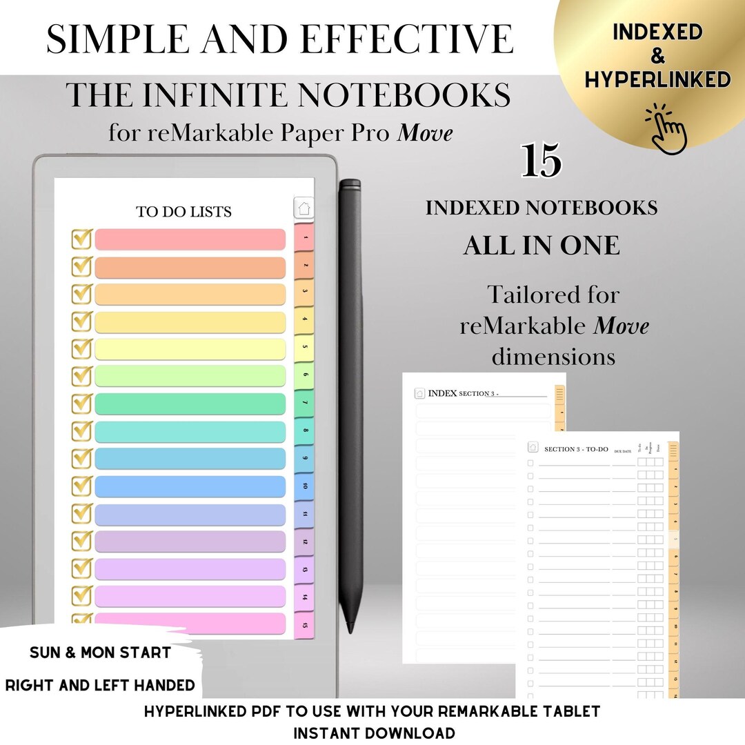 To Do Lists for Remarkable Paper Pro Move Templates Task Tracker ...