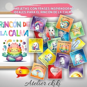 Tarjetas Inspiradoras para Niños | Rincón de la Calma | Afirmaciones Positivas con Monstruos | Imprimible Regulación y Aprendizaje Emocional