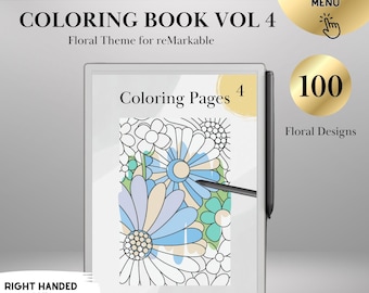 Mindful Coloring Book for reMarkable Paper Pro Templates Digital Adult Coloring Book Hyperlinked eInk Art Therapy reMarkable 2 Tracing Book