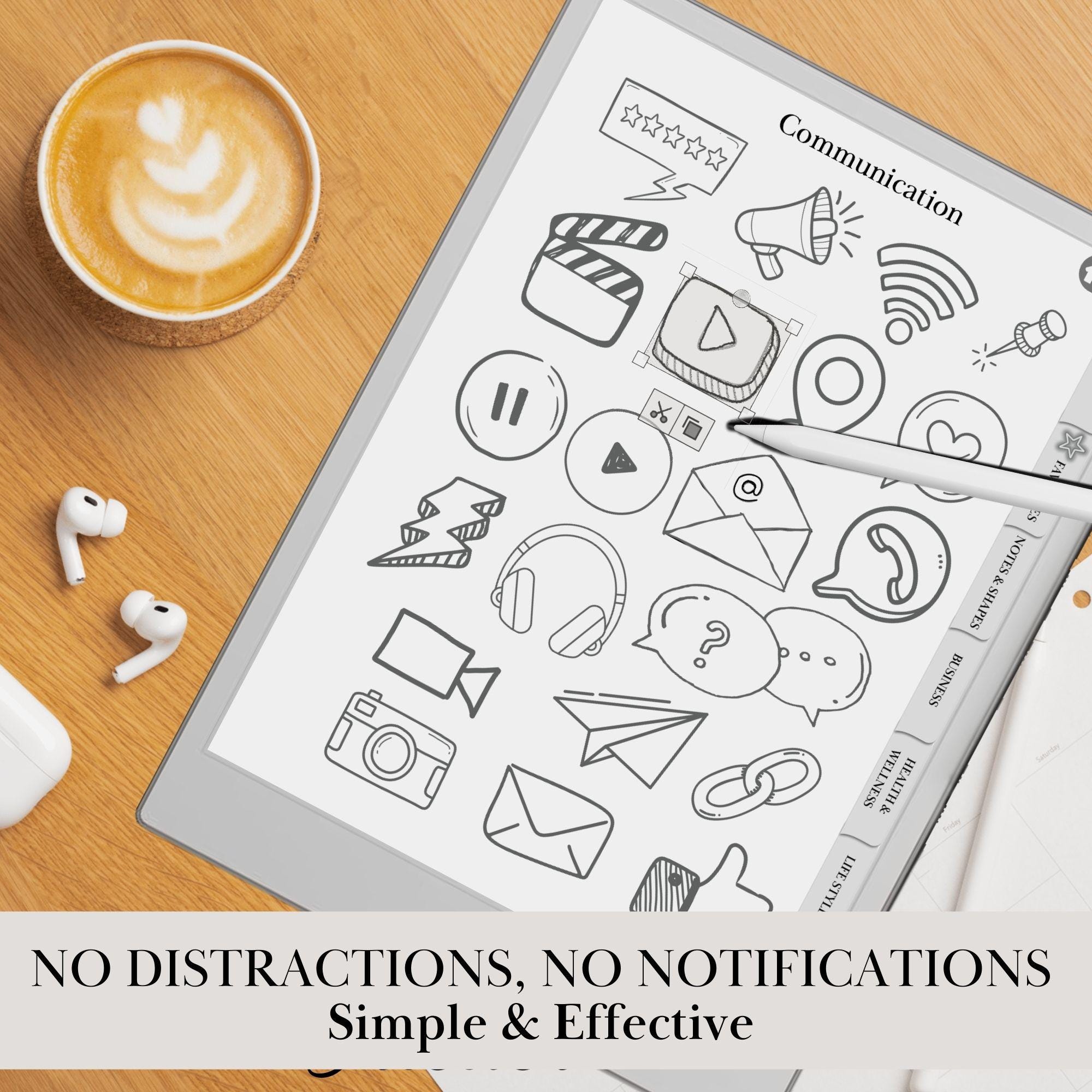 Stickers for Supernote A5X, A6X and Manta Supernote Templates Traceable ...