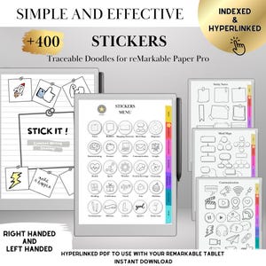 Adesivi per reMarkable Paper Pro e reMarkable 2 / Adesivi tracciabili, note, forme e mappe mentali / Modelli reMarkable / Adesivi Eink