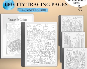 Kindle Scribe Templates Tracing and Coloring Book Adult Mindful activity for Kindle Scribe Insert Hyperlinked Templates eInk Art Therapy