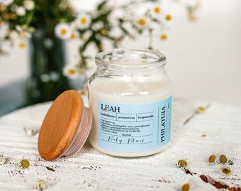 LEAH Baby Blues Natural essential oil soy wax candle