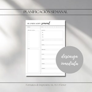 Modelo de planejamento semanal