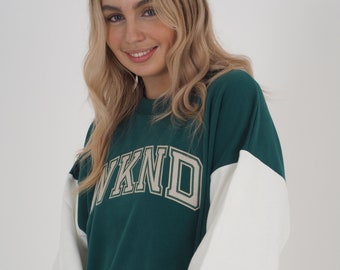 Varsity Sweatshirt in Forest Green