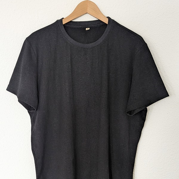 Tee-shirt noir | Tee-shirt chanvre et bambou | | tendance | Conçu et fabriqué en Espagne | Super doux | Toiles de chanvre | La mode du chanvre