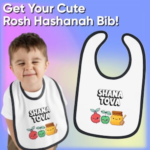 Shana Tova Baby Bib, Rosh Hashanah Edition: Cute Baby Bib for Rosh Hashanah, Shana Tova Bib, Festive Infant Bib, SHANA TOVA!
