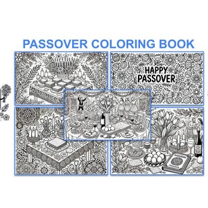 Passover Coloring Book – 7-Page Digital Download  | Fun for Kids & Adults!
