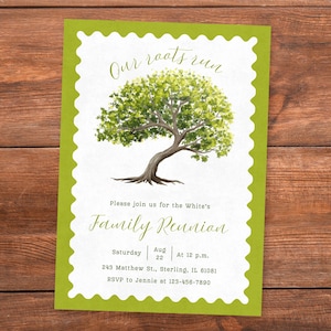 Editable Family Reunion Invitation Template (Digital Download)