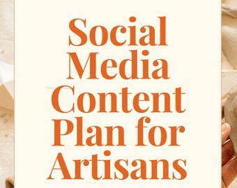 Artisan Social Media Content Planner | DIY Social Media Management | Social Media Content pPlanner