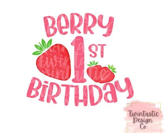 Berry 1st Birthday- Strawberry PNG