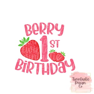 Beere 1.Geburtstag- Erdbeere PNG