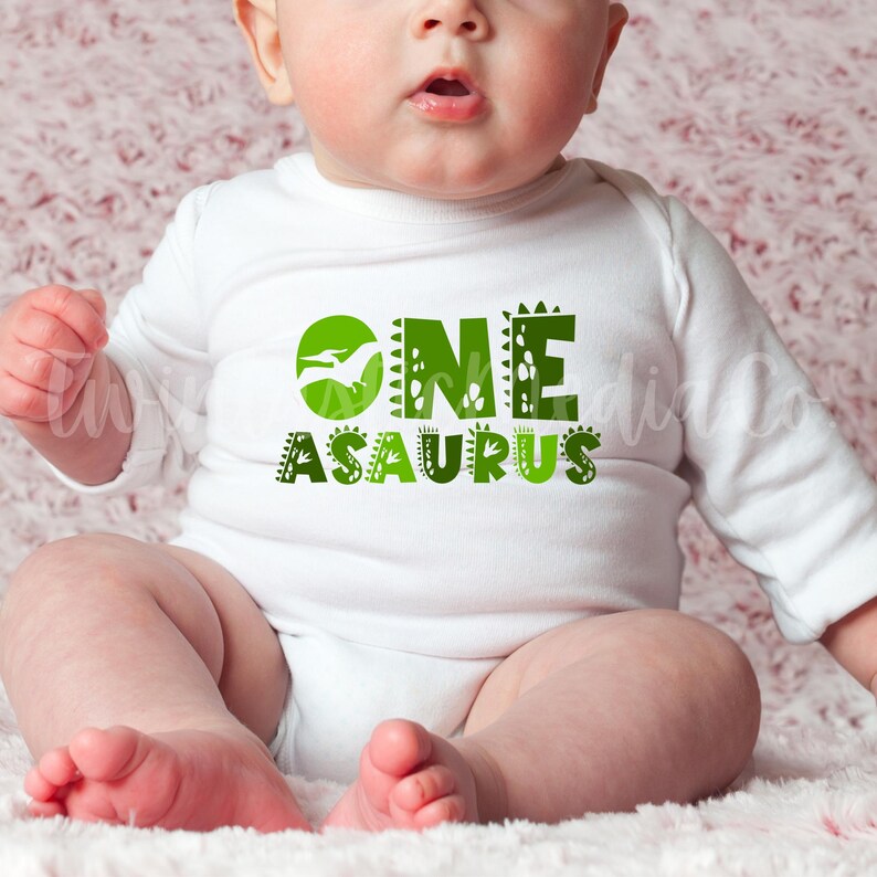 One Asaurus Design Oneasaurus Dinosaur Birthday Shirt SVG | 1st Birthday Sublimation ...