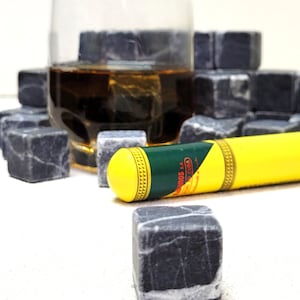 Ice Cube Stones Black Marble - Drink & Barware,