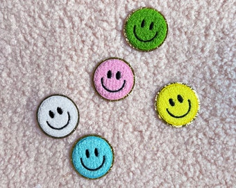 Patches | Smiley | Happy Face | Aufnäher | Gestickt | Flicken | Sticker