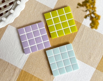 Coasters | Tiles | Tile Coasters | Mosaic | Purple | Blue | Tile Coasters | Cup Coasters | Tile Tableware | Drink Coasters