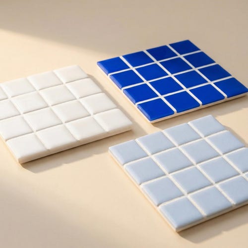 Coasters | Tiles | Tile Coasters | Mosaic | Blue | White | Tile Coasters | Cup Coasters | Tile Tableware | Drink Coasters