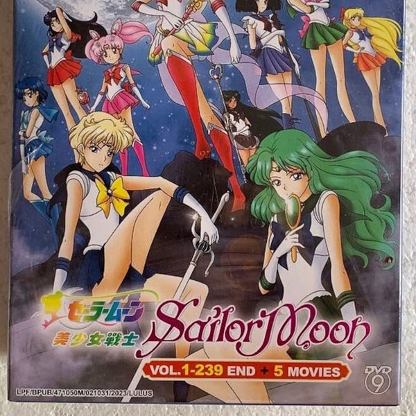 Sailor Moon Complete Tv Series Collection Box Set Anime DVD (1-239 EPISODES + 5 MOVIE) Express Shipping