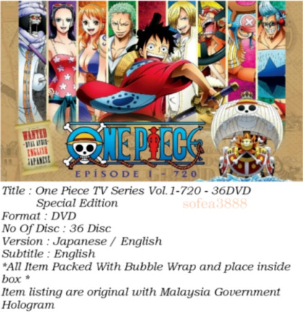 DVD ANIME—ONE PIECE (ep 1-720 )ENG SUB -DHL Express