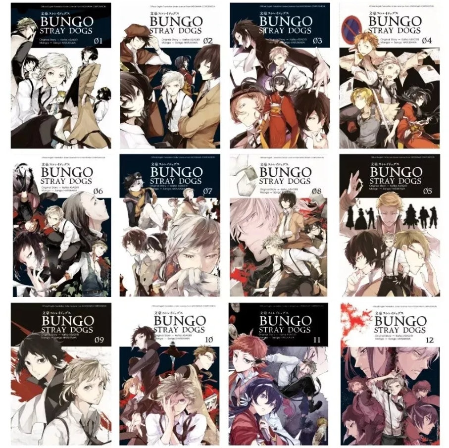 Bungo Stray Dogs Manga Vol. 1-26 by Kafka Asagiri Full Set English