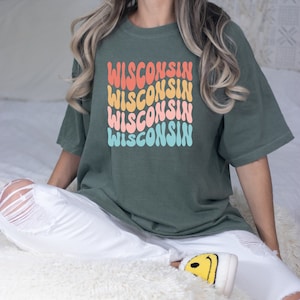 Wisconsin, Wisconsin t-shirt, Wisconsin shirt, WI, Gift for wi, WI Gift, Wisconsin Gift, Comfort Colors,  wi Comfort Colors