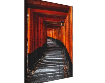 FUSHIMI Inari, Kyoto Giappone, Poster di viaggio in Giappone, Stampa del cancello di Fushimi Inari Arte murale / Decorazione RITRATTO Arte murale su tela / Regalo per gli amanti del Giappone