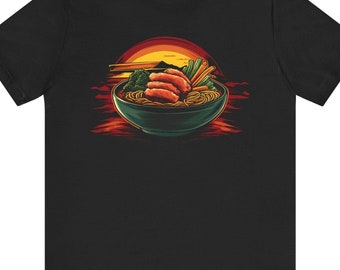 Ramen Culture T-Shirt, Anime Foodie Tee for Ramen Lovers, Japanese Ramen T Shirt, Unisex, Graphic Ramen Art T Shirt, Foodie Culture