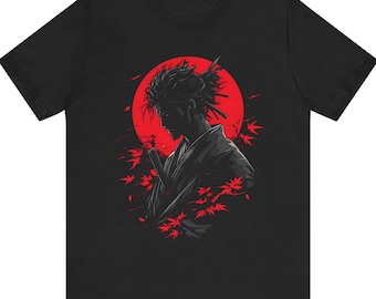 Samurai Krieger Anime T-Shirt | Japanisches Samurai T-Shirt | Samurai-Shirt | Anime T Shirt, Samurai T-Shirt, Samurai Print, Anime Shirt, Schwert