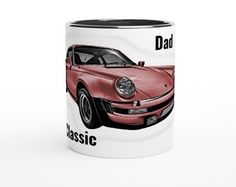 Regalo per la festa del papà, tazza per auto classica, regali automobilistici divertenti, papà, uomini, fidanzato, Porsche 911, regalo per gli amanti delle auto classiche, regalo per auto d'epoca