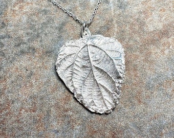 Fine Silver Lilac Leaf Pendant - Handmade From A Real Leaf