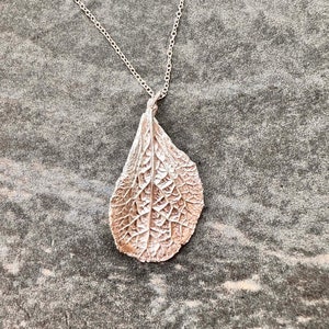 real silver Carmen leaf pendant - real leaf pendant - silver leaf pendant- handmade silver leaf pendant - handmade silver leaf necklace