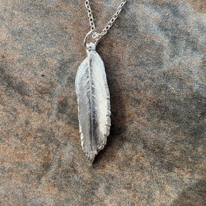 Sterling Silver Rowan Leaf Pendant - Handmade From A Real Leaf